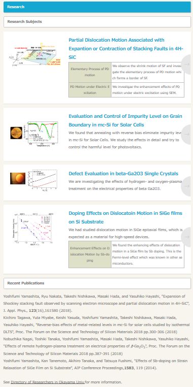 Research in Yamashita's personal page